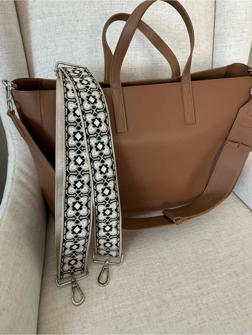 CALPAK Haven 16 Laptop Tote Bag Toffee Brown Tan Work Travel Commuter Office